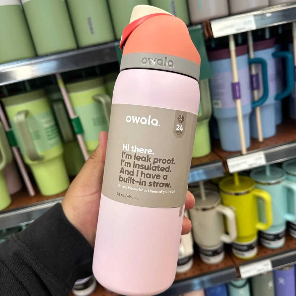 Owala Freesip 32oz Water Bottle Whole Foods Exclusive Peachy Rose NEW!!! - Picture 2 of 8